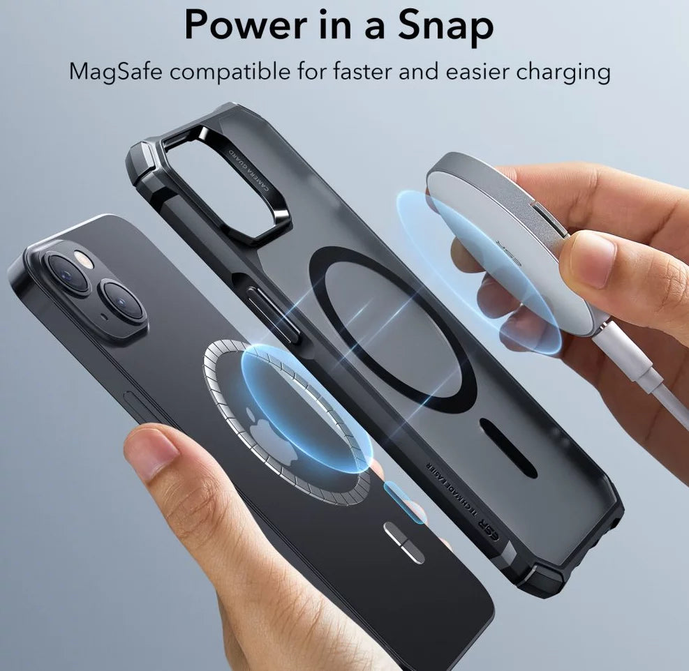 Husa MagSafe ESR Air Armor HaloLock pentru iPhone 14 Pro Max, Negru