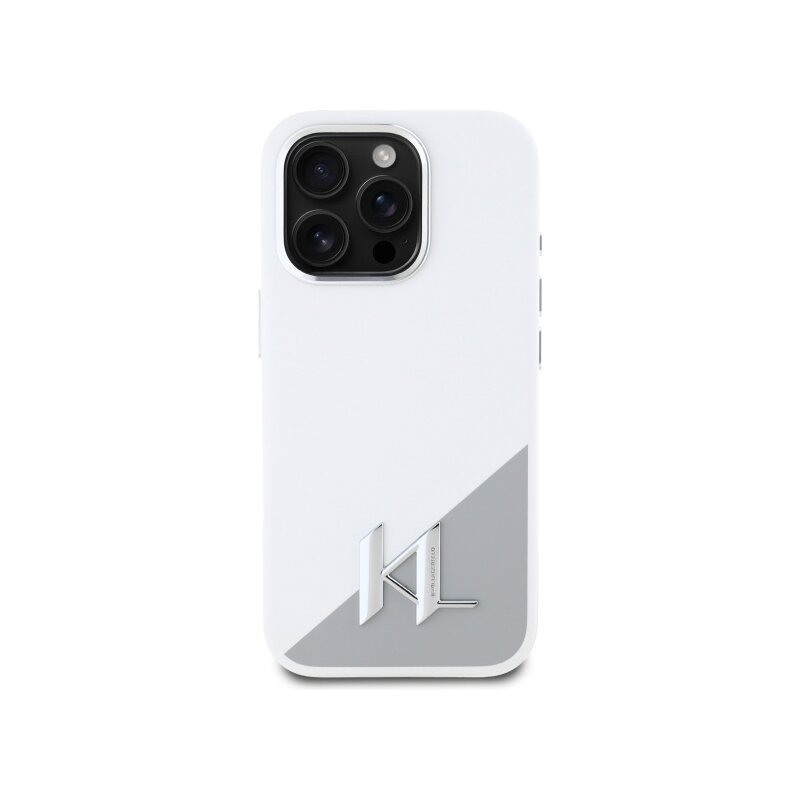 Husa Karl Lagerfeld iPhone 16 Pro Max Silicone, Initial Logo, alb, KLHMP16XSCMKMPCH Indisponibil - fixlygsm.ro - 3666339318031