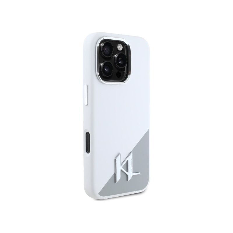 Husa Karl Lagerfeld iPhone 16 Pro Max Silicone, Initial Logo, alb, KLHMP16XSCMKMPCH Indisponibil - fixlygsm.ro - 3666339318031