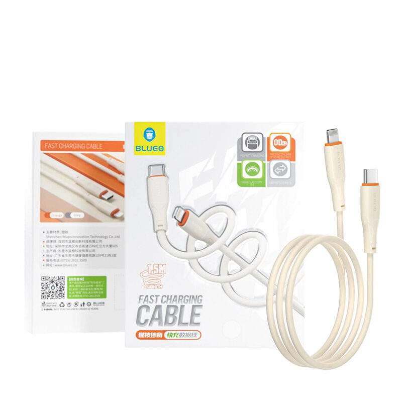 Cablu de incarcare Type-C la Lightning Ape Lengend Blueo 1.5m, portocaliu