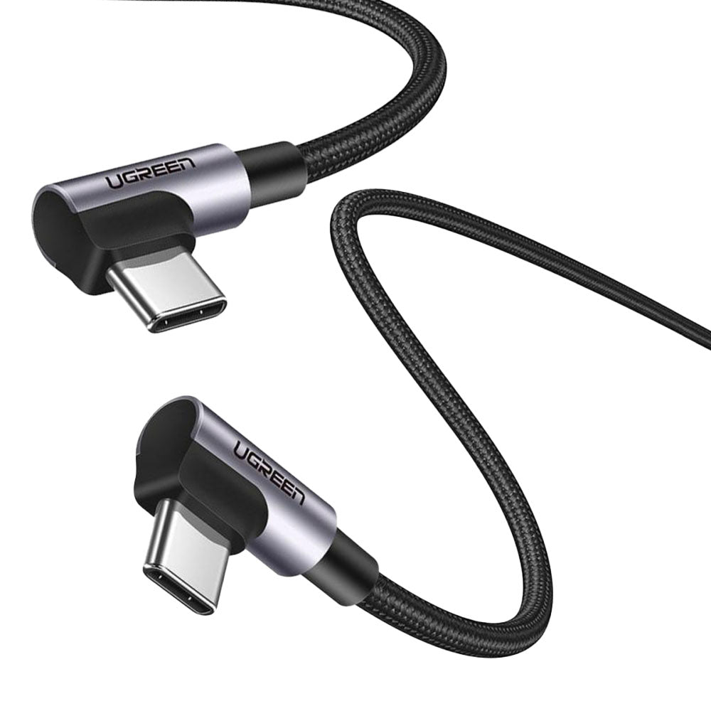 Cablu de date Ugreen - US323 (70529) - USB-C to USB-C, 3A, 60W, 1m, Nylon - Space Gray
