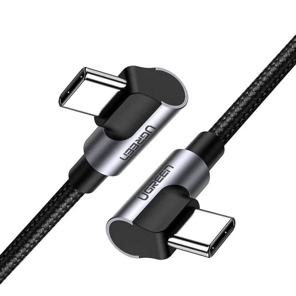 Cablu de date Ugreen - US323 (70529) - USB-C to USB-C, 3A, 60W, 1m, Nylon - Space Gray