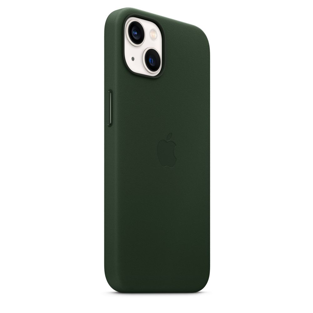 Husa MagSafe Apple pentru iPhone 13, Piele, Sequoia Green