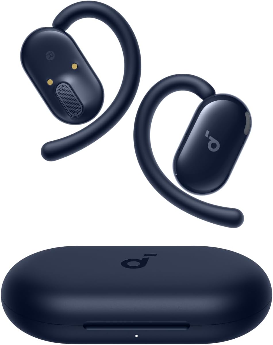 Casti wireless Open-Ear Anker Soundcore V20i, Autonomie 36 ore, IP55, Bluetooth 5.4, Albastru