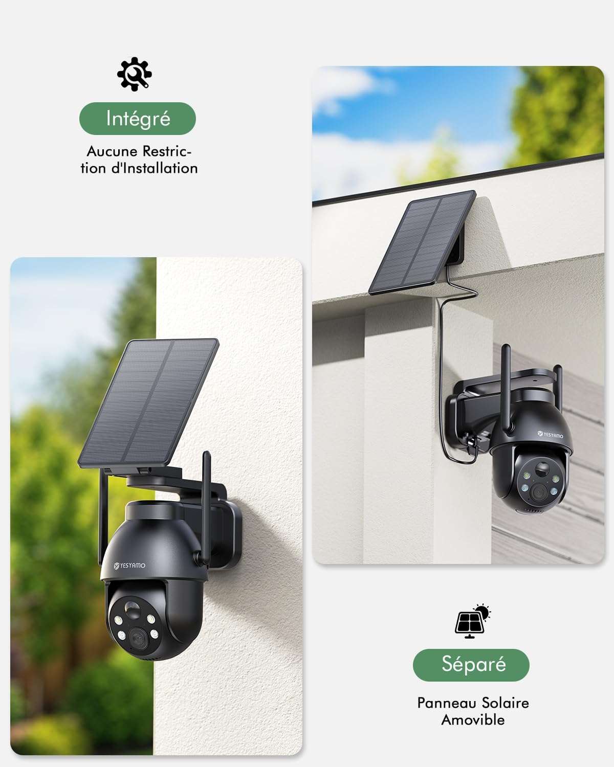 Set 2x Cameră de Supraveghere Solară WiFi 2K Elite Survival Systems, 2.4GHz, Pentru Exterior, cu Panou Solar Inclus, Rezistentă la Intemperii