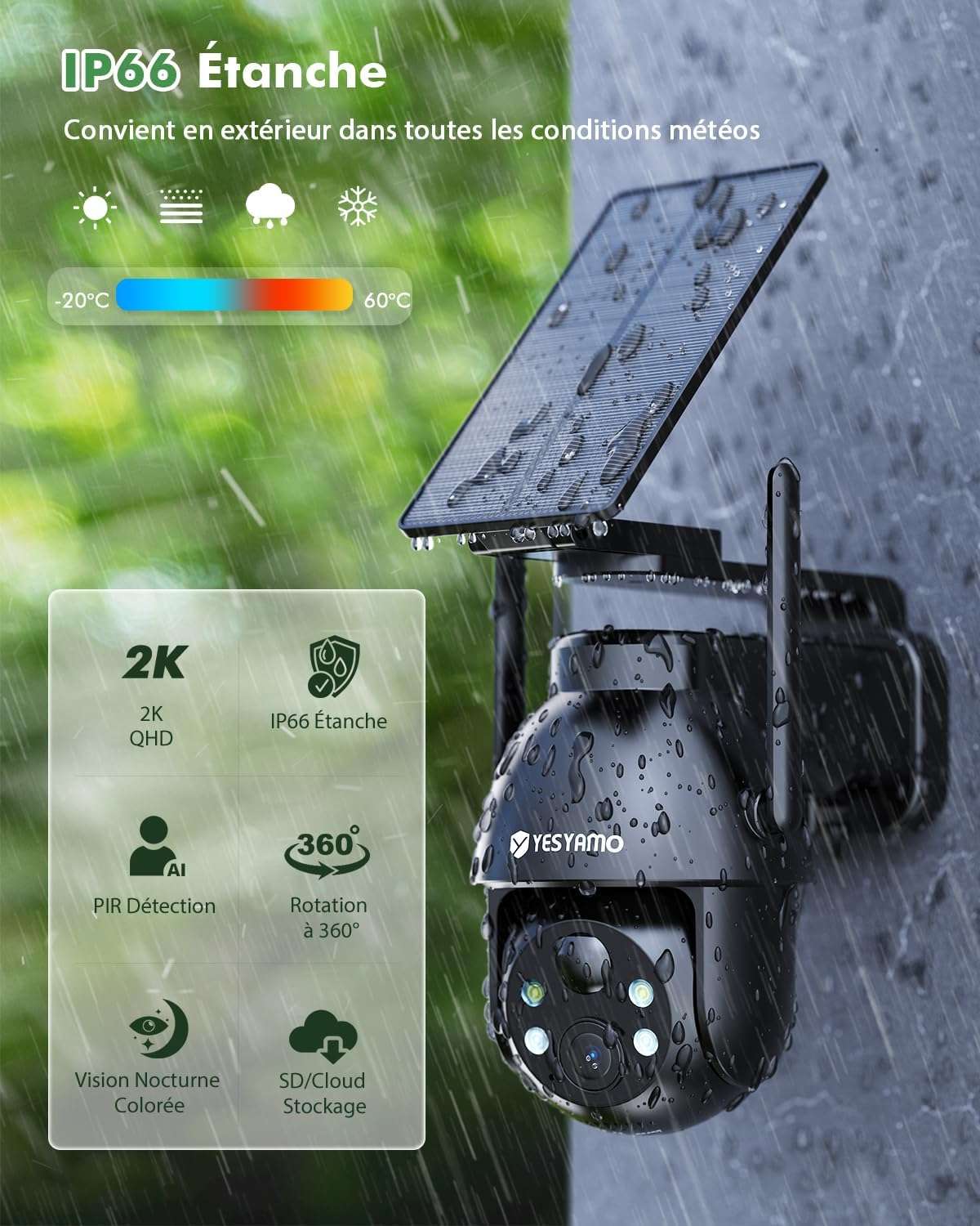Set 2x Cameră de Supraveghere Solară WiFi 2K Elite Survival Systems, 2.4GHz, Pentru Exterior, cu Panou Solar Inclus, Rezistentă la Intemperii
