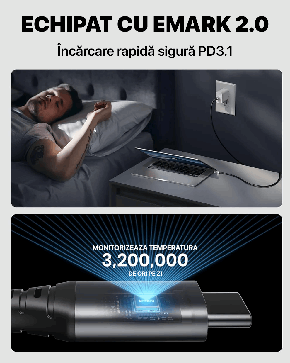 Cablu Încărcare USB-C INIU, 240 W, Pachet 2 bucăți, Premium, Lungime 2 Metri, Power delivery, Type-C, Super fast charge