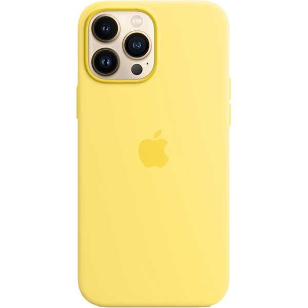 Husa telefon APPLE Silicone Case cu MagSafe pentru iPhone 13 Pro Max, Lemon Zest