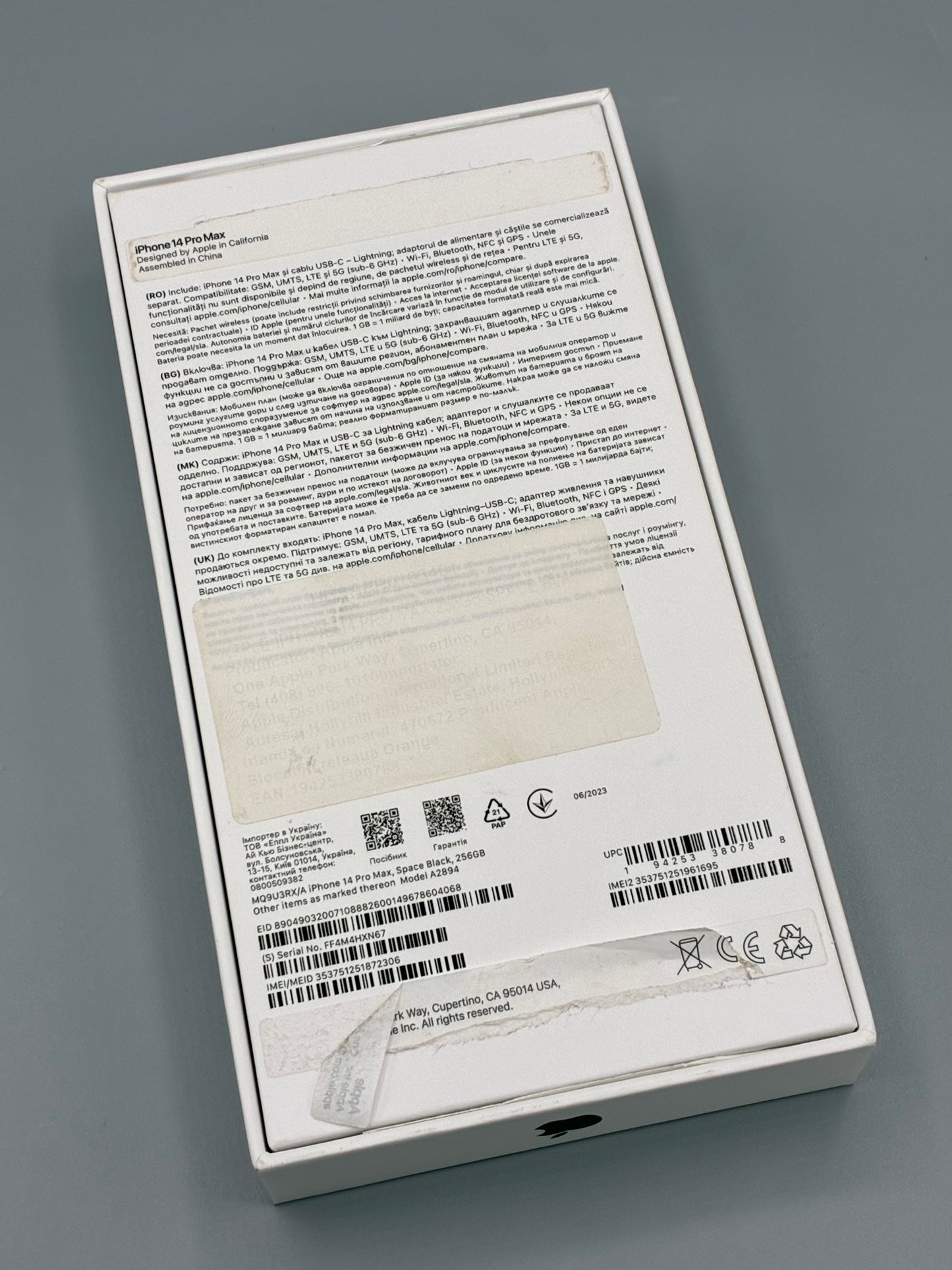 iPhone 14 Pro Max, 256 GB, Baterie 100%, Black
