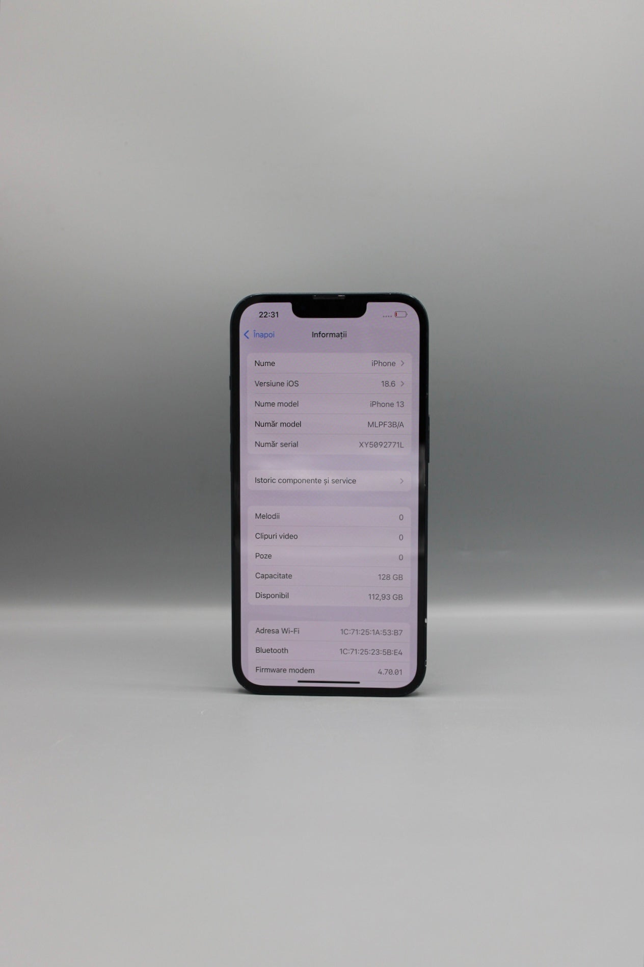 iPhone 13, 128 GB, Second-Hand, Baterie 100%, Negru