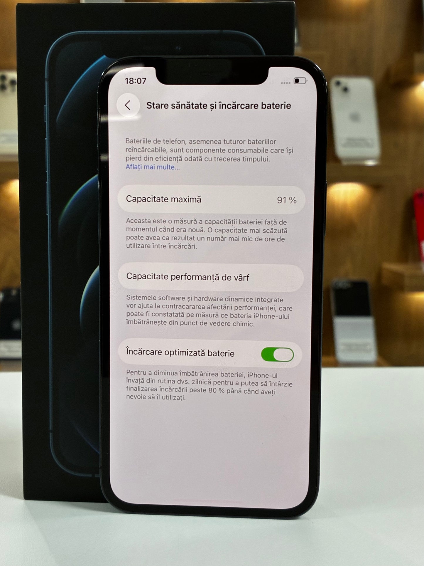 iPhone 12 Pro, 128 GB, Baterie 91%, Pacific Blue