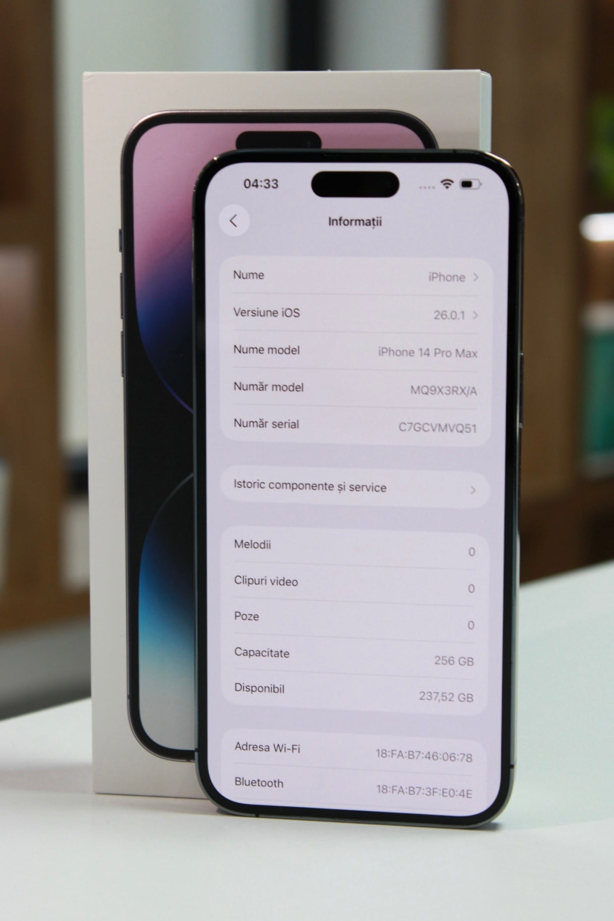 iPhone 14 Pro Max, 256GB, Baterie 100%, Deep Purple