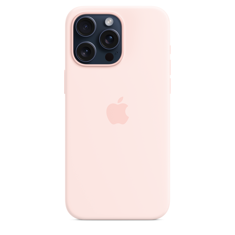 Husa de protectie Apple cu MagSafe pentru iPhone 15 Pro Max, Silicon, Light Pink
