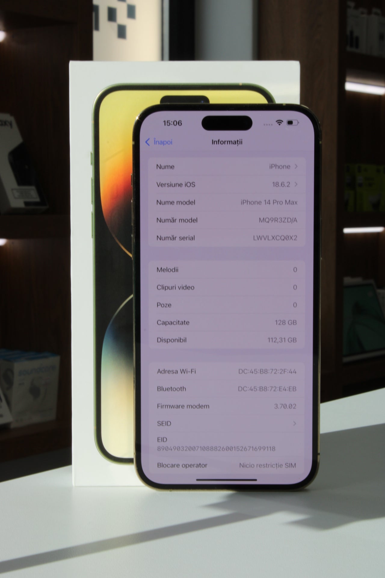 iPhone 14 Pro Max, 128GB, Baterie 100%, Gold