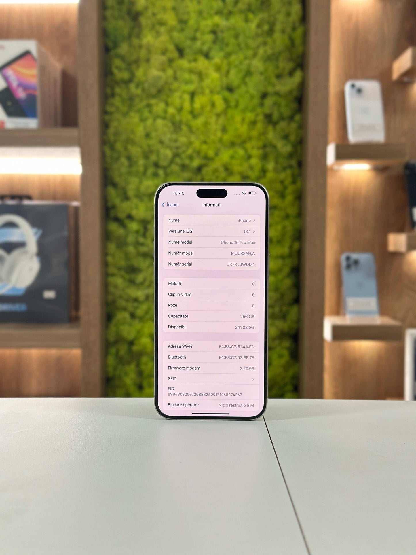 iPhone 15 Pro Max, 256GB, Baterie 88%, 402 Cicluri, Natural Titanium