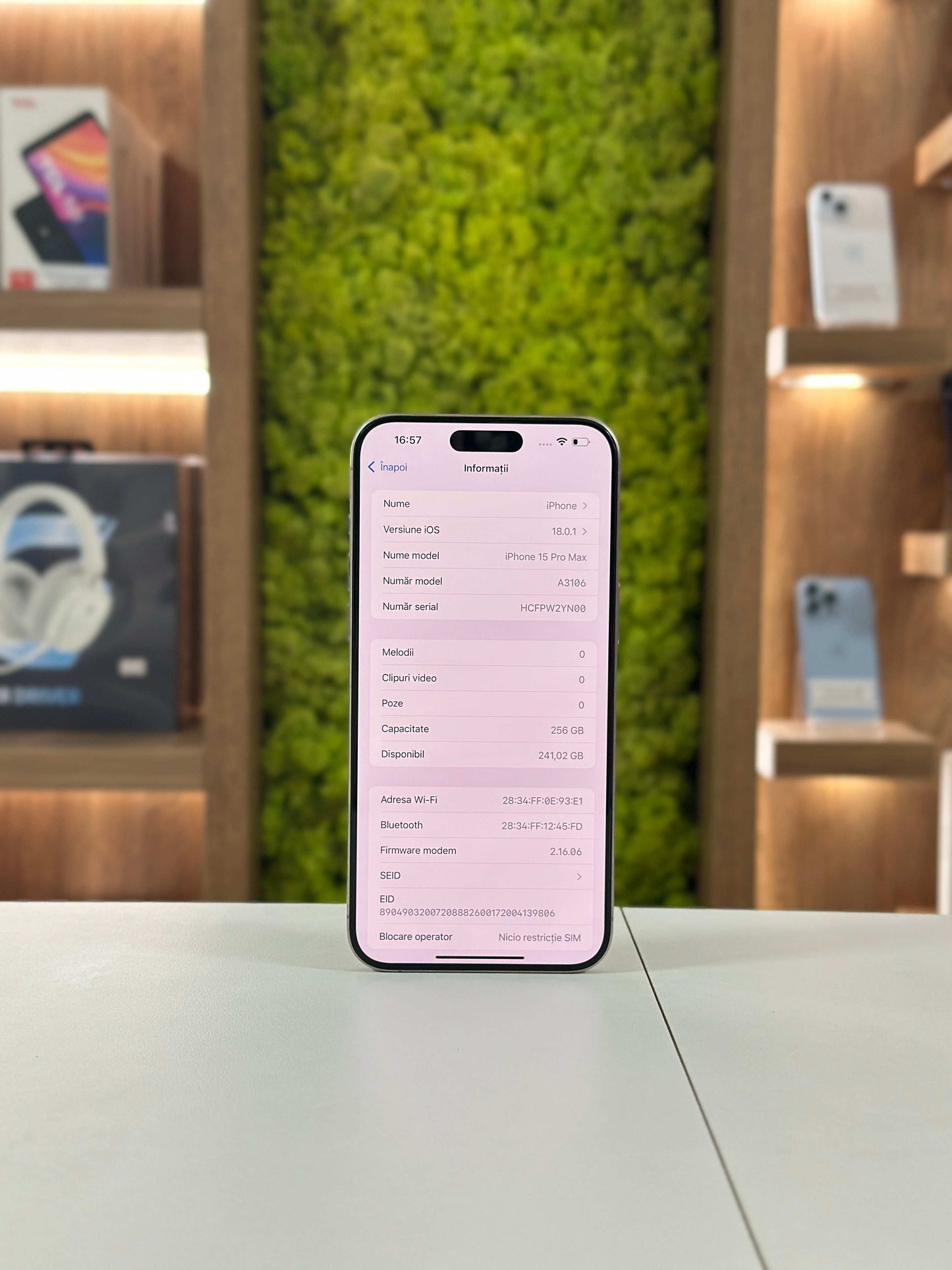 iPhone 15 Pro Max, 256GB, Baterie 86%, 392 Cicluri, Natural Titanium
