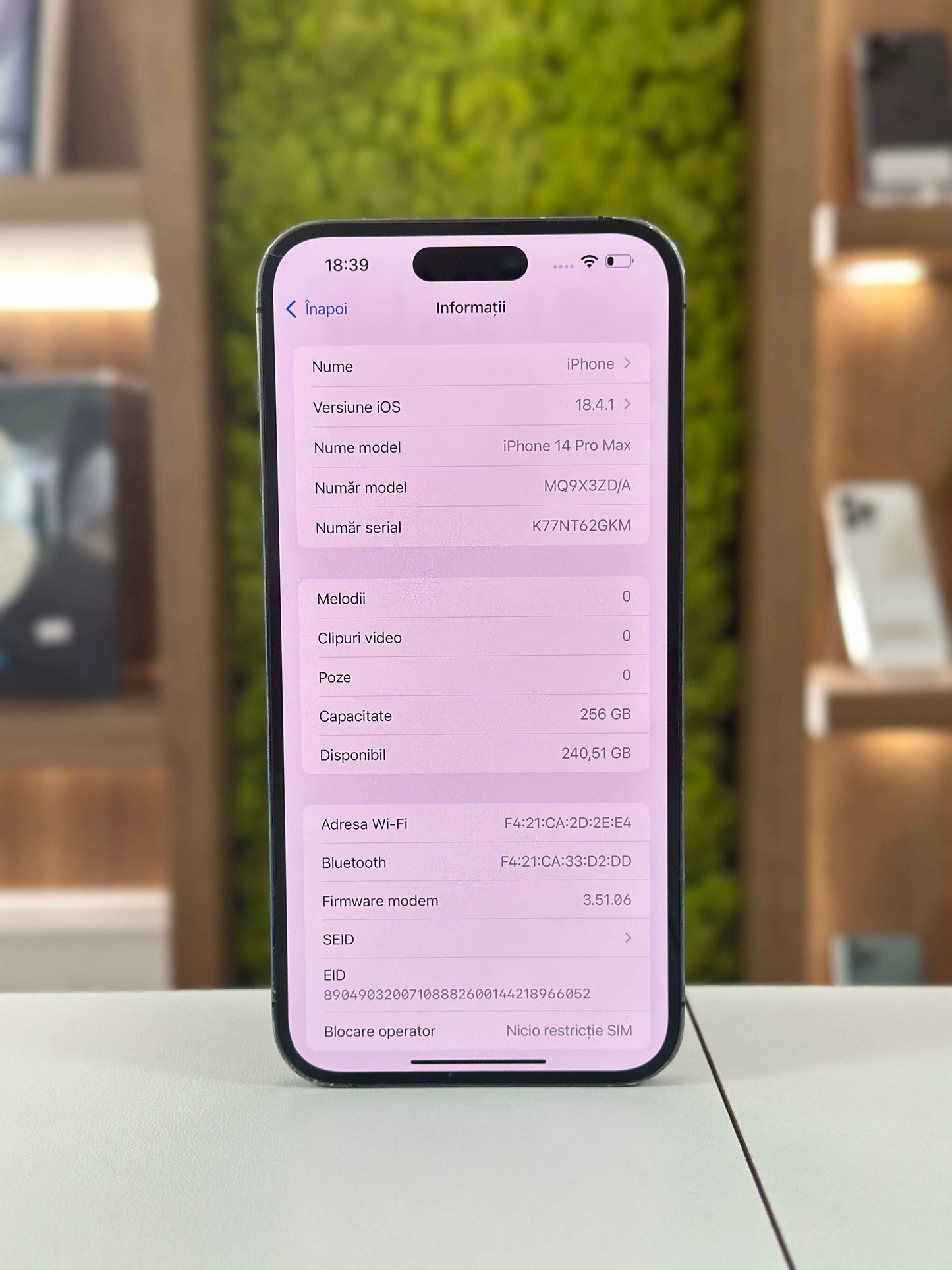 iPhone 14 Pro Max, 256 GB, Baterie 87%, Deep Purple