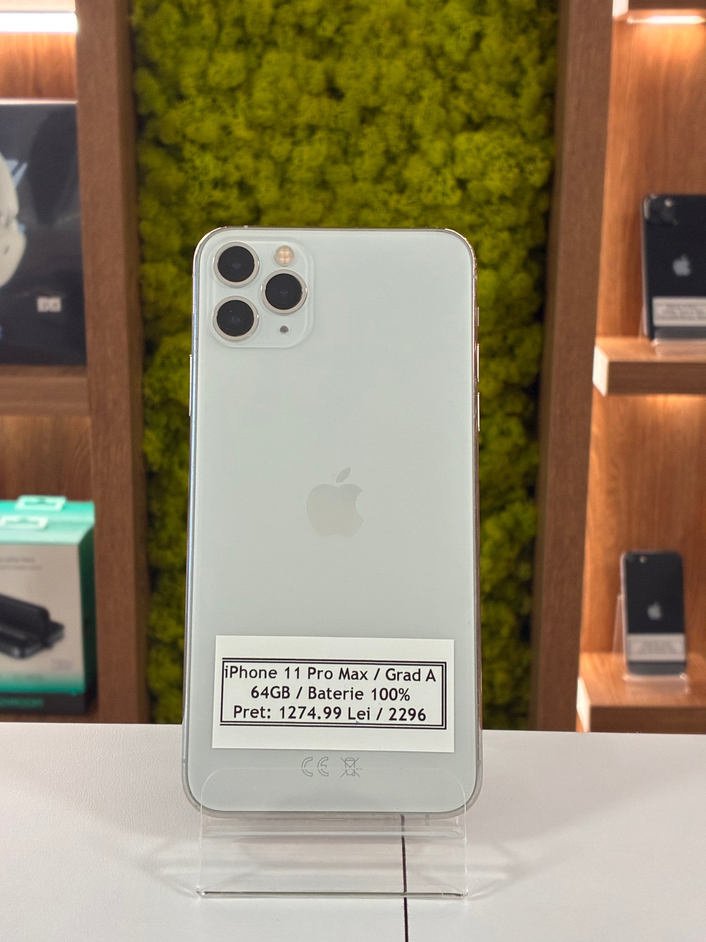 iPhone 11 Pro Max, 64 GB, Baterie 100%, White