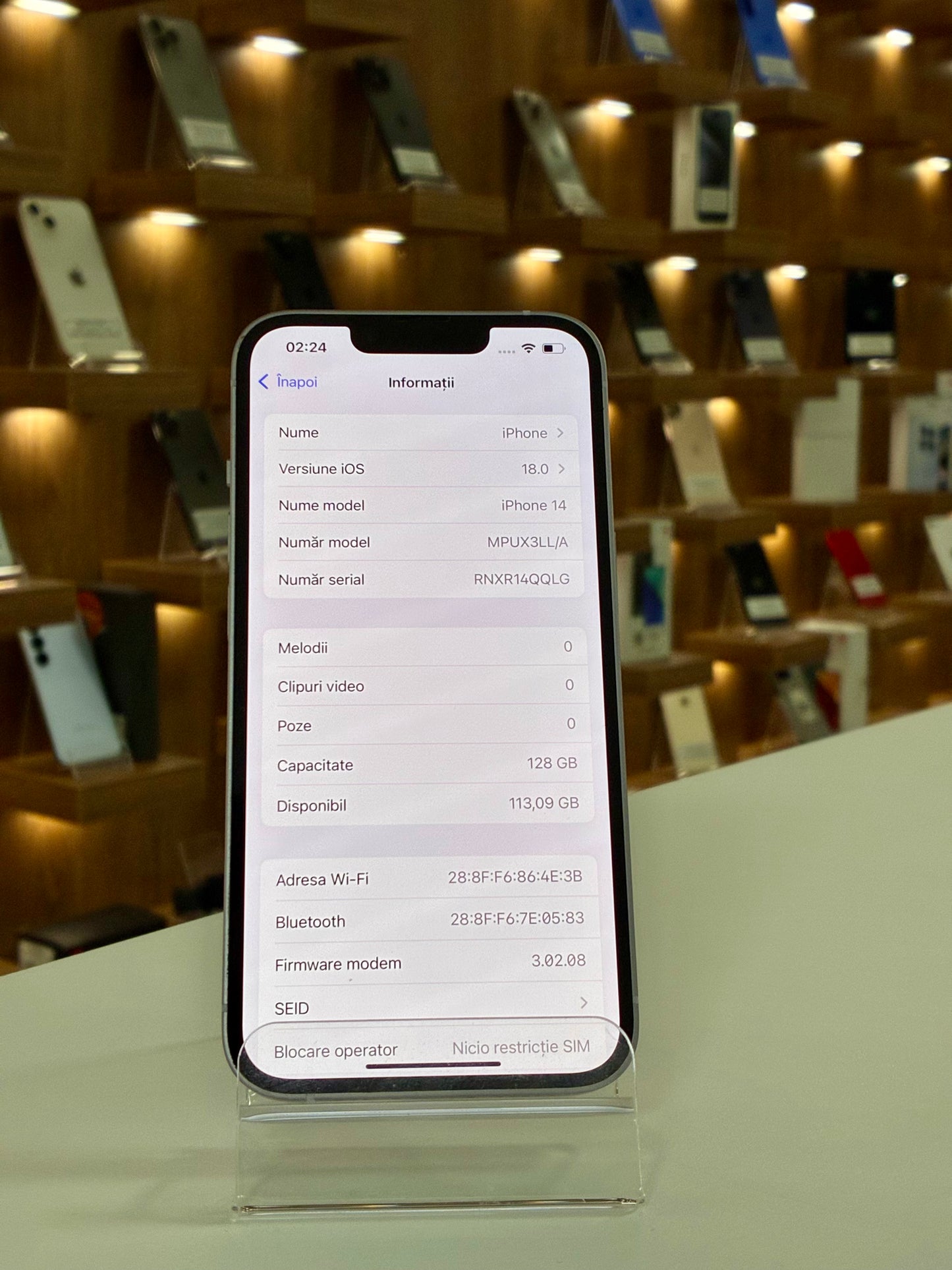 iPhone 14, 128GB, Baterie 88%, Purple