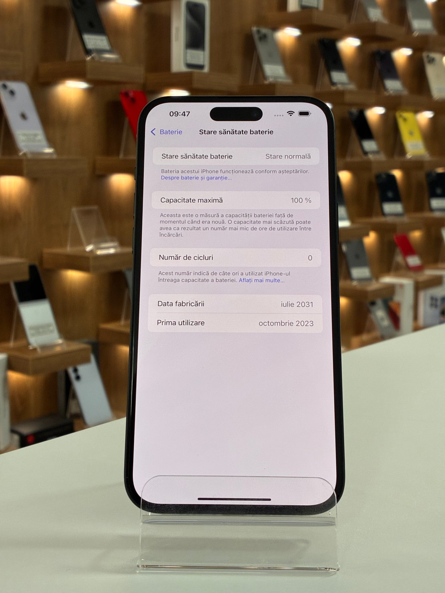 iPhone 15 Plus, 128GB, Baterie 100%, Black