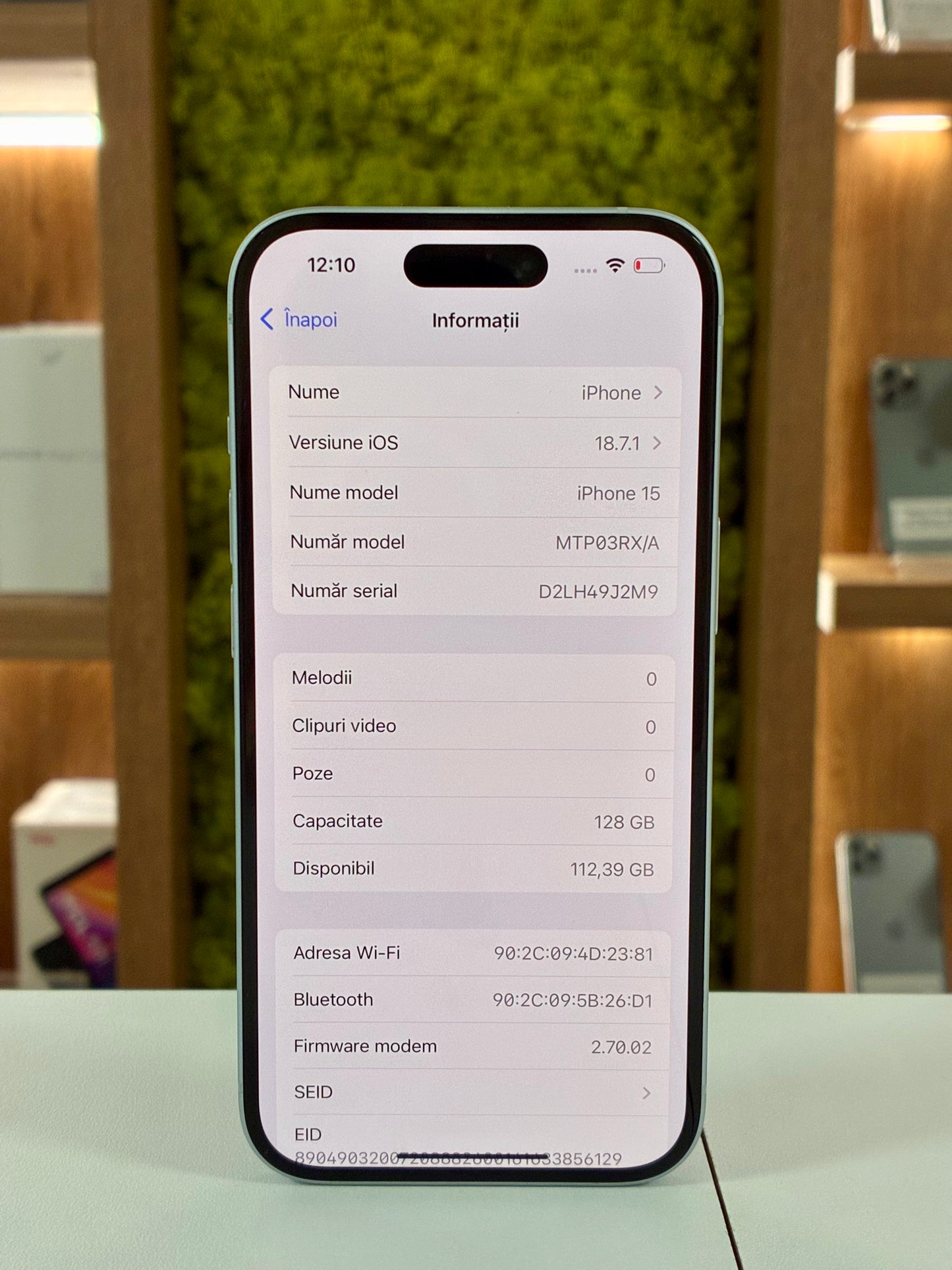 iPhone 15, 128GB, Baterie 89%,903 cicluri, Blue