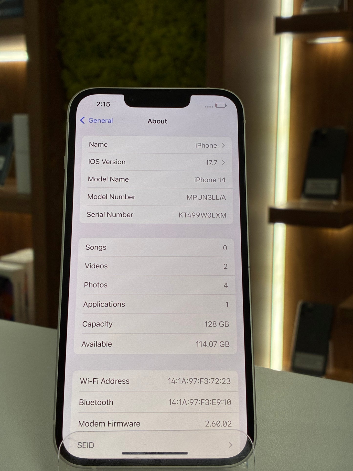 iPhone 14, 128GB, Baterie 91%, Starlight