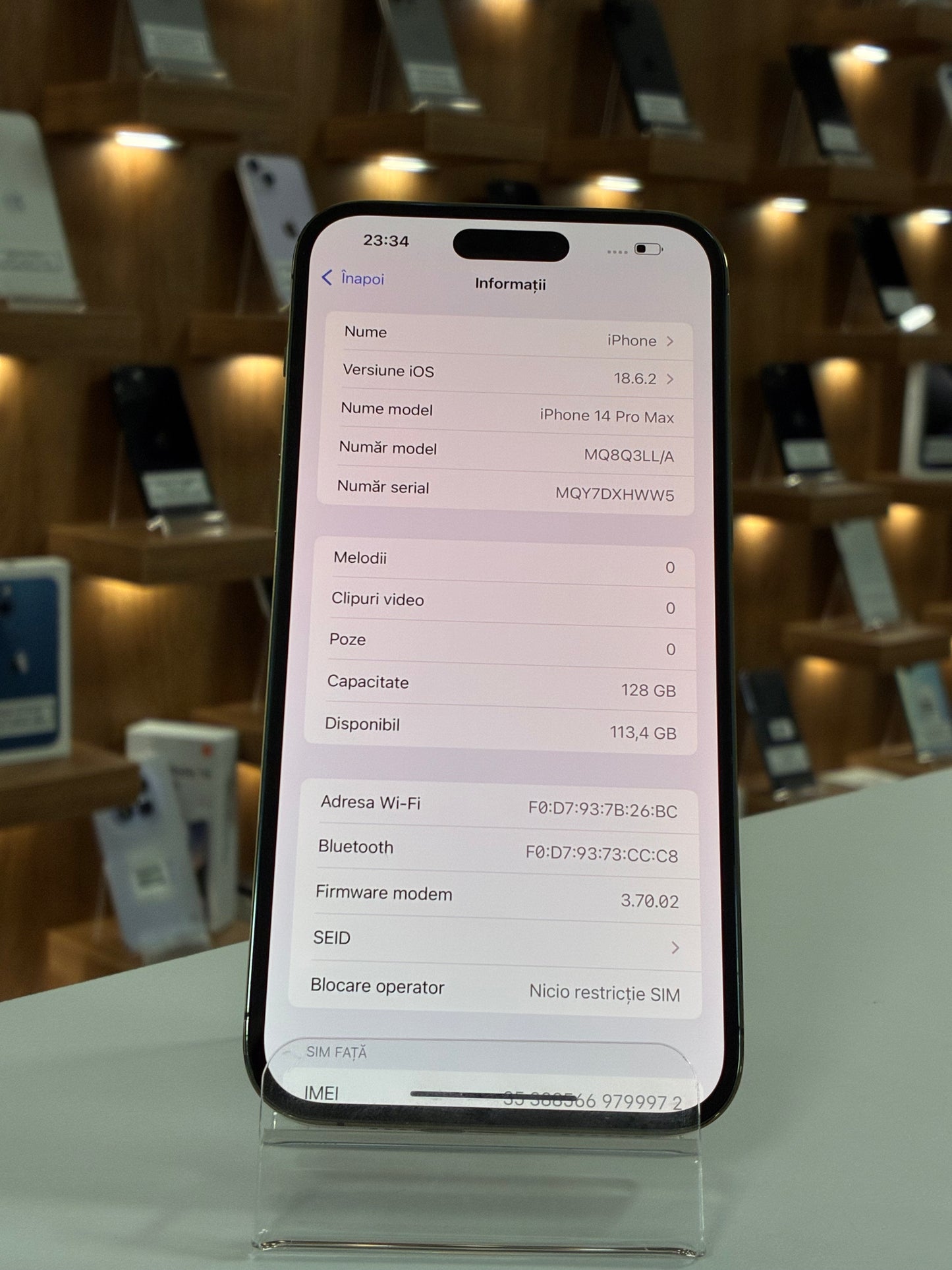 iPhone 14 Pro Max, 128GB, Baterie 100%, Deep Purple