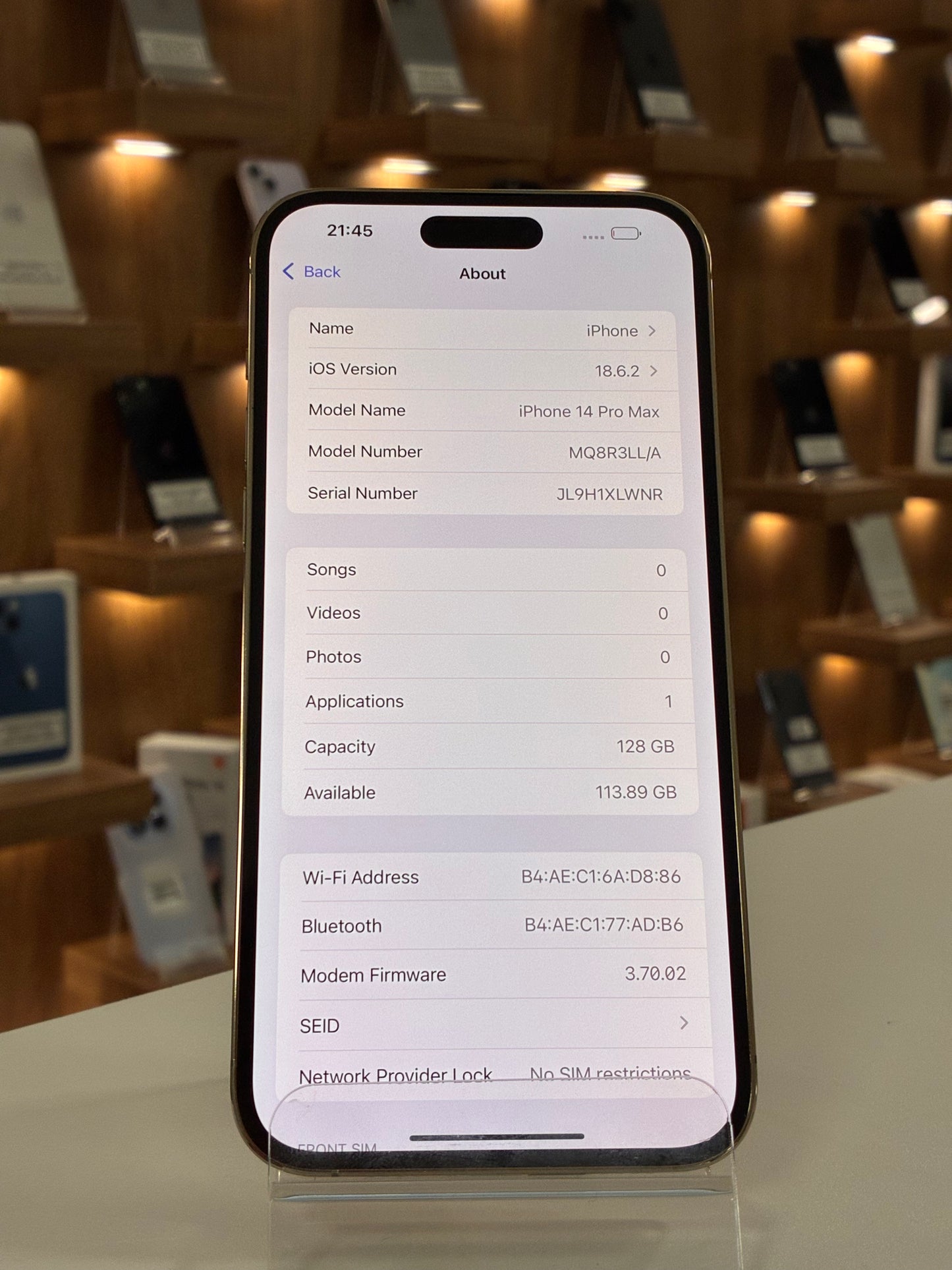 iPhone 14 Pro Max, 128GB, Baterie 100%, Gold