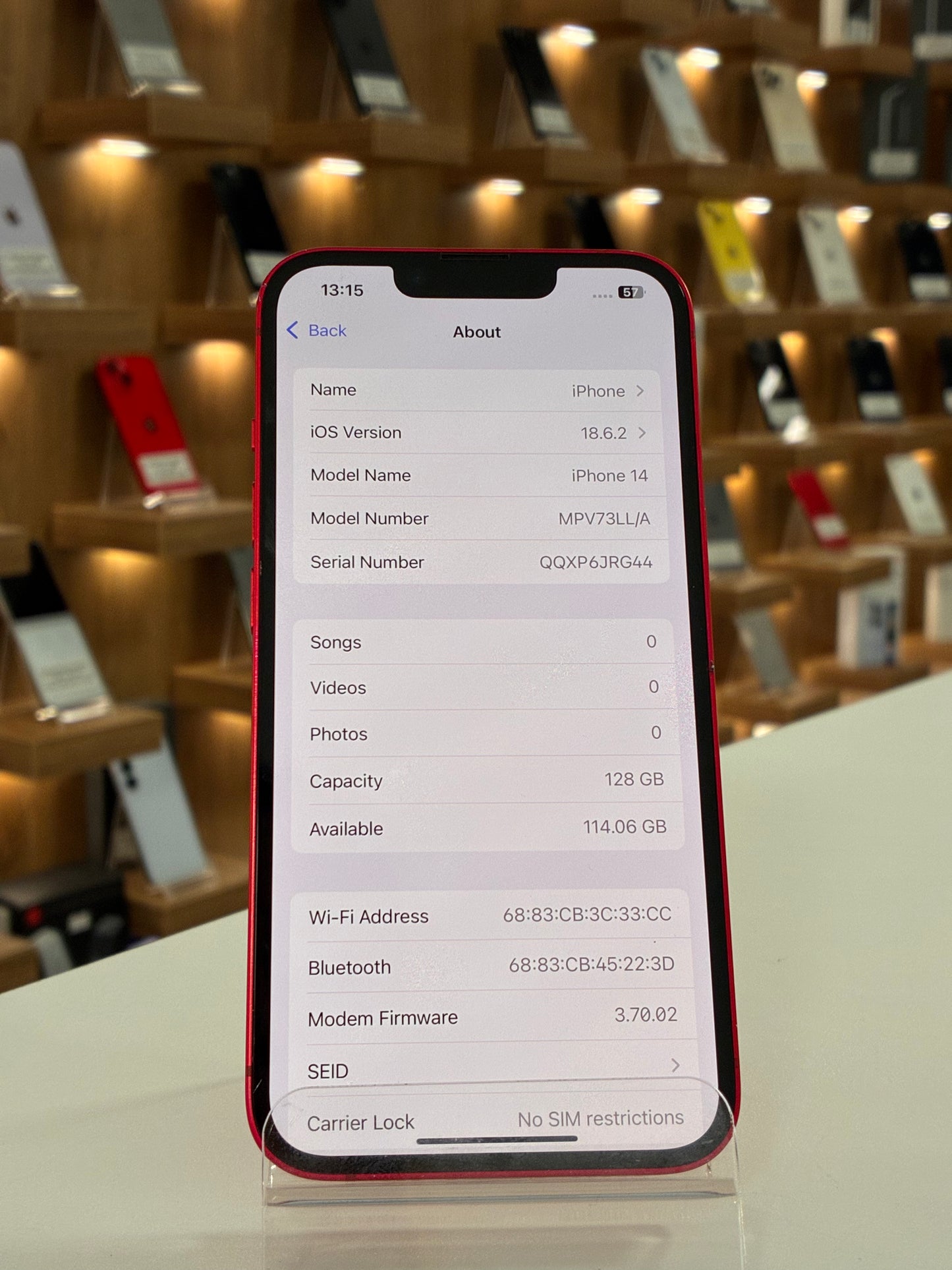 iPhone 14, 128GB, Baterie 100%, RED