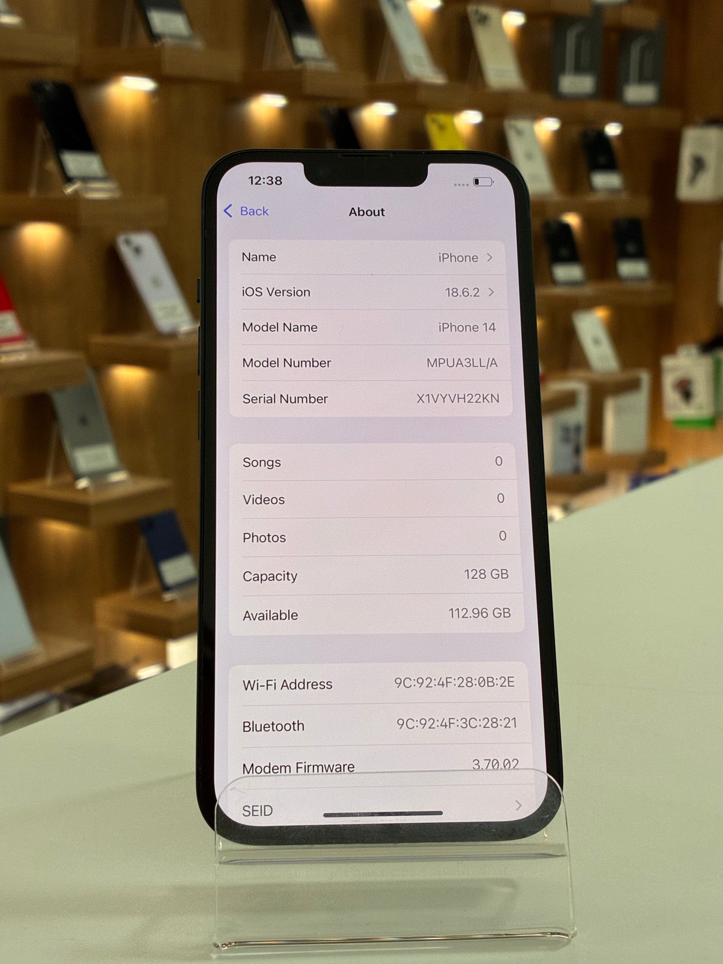 iPhone 14, 128GB, Baterie 100%, Midnight