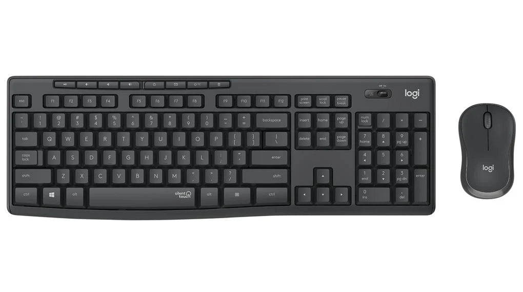 RESIGILAT: Set tastatura si mouse wireless MK295, Layout Francez, Logitech, Negru, AZERTY