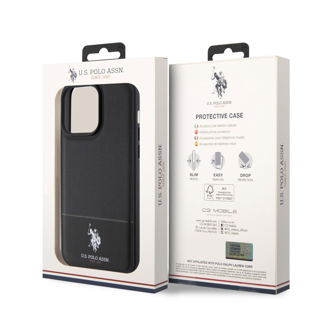 Husa U.S Polo Assn pentru iPhone 15 Pro, Negru