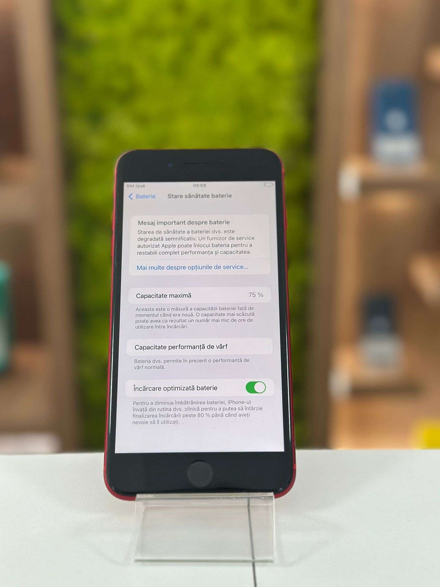 iPhone 8 Plus, 64GB, Red, Baterie 75%