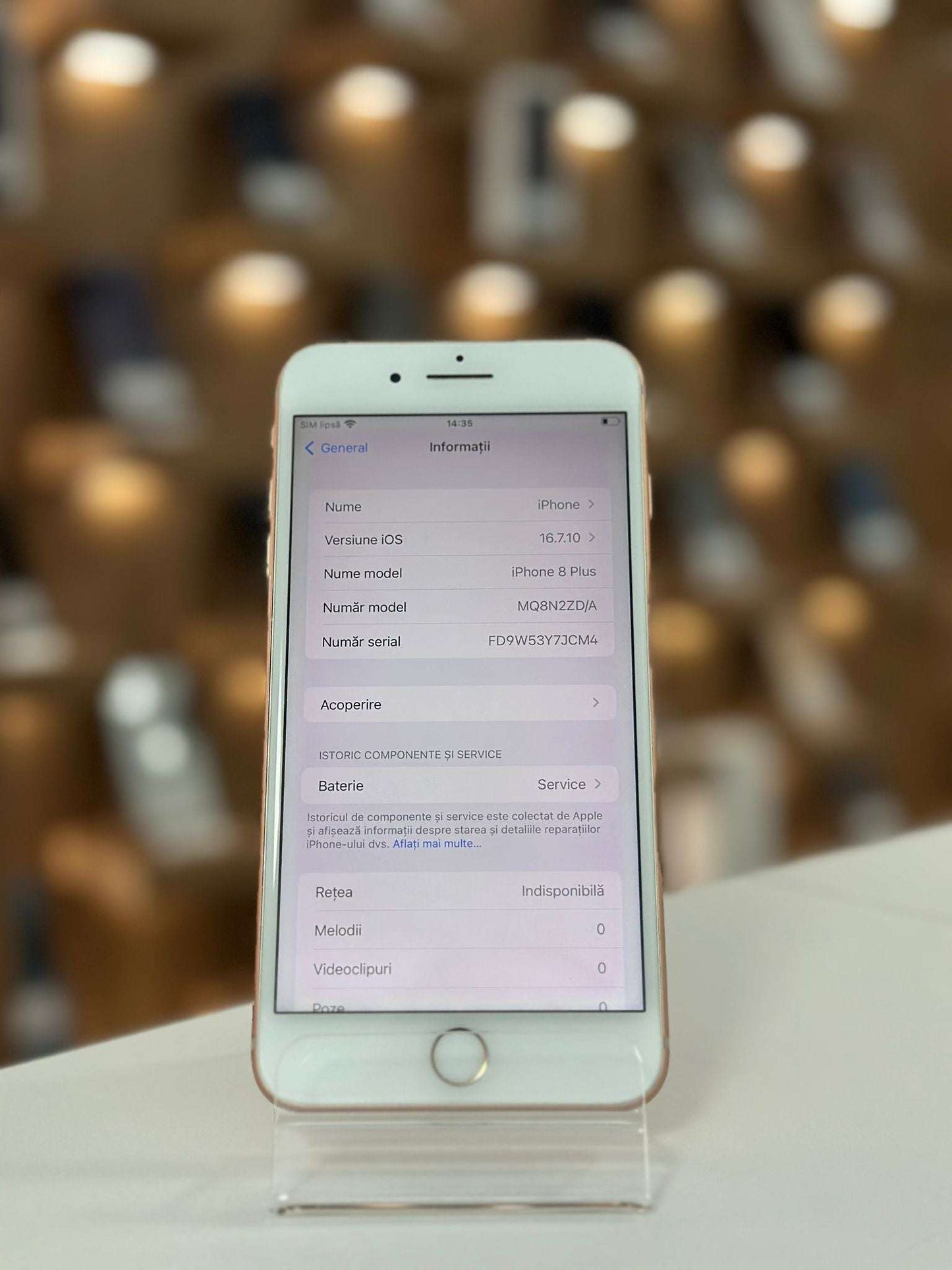 iPhone 8 Plus, 64GB, Baterie 72% , Gold Rose