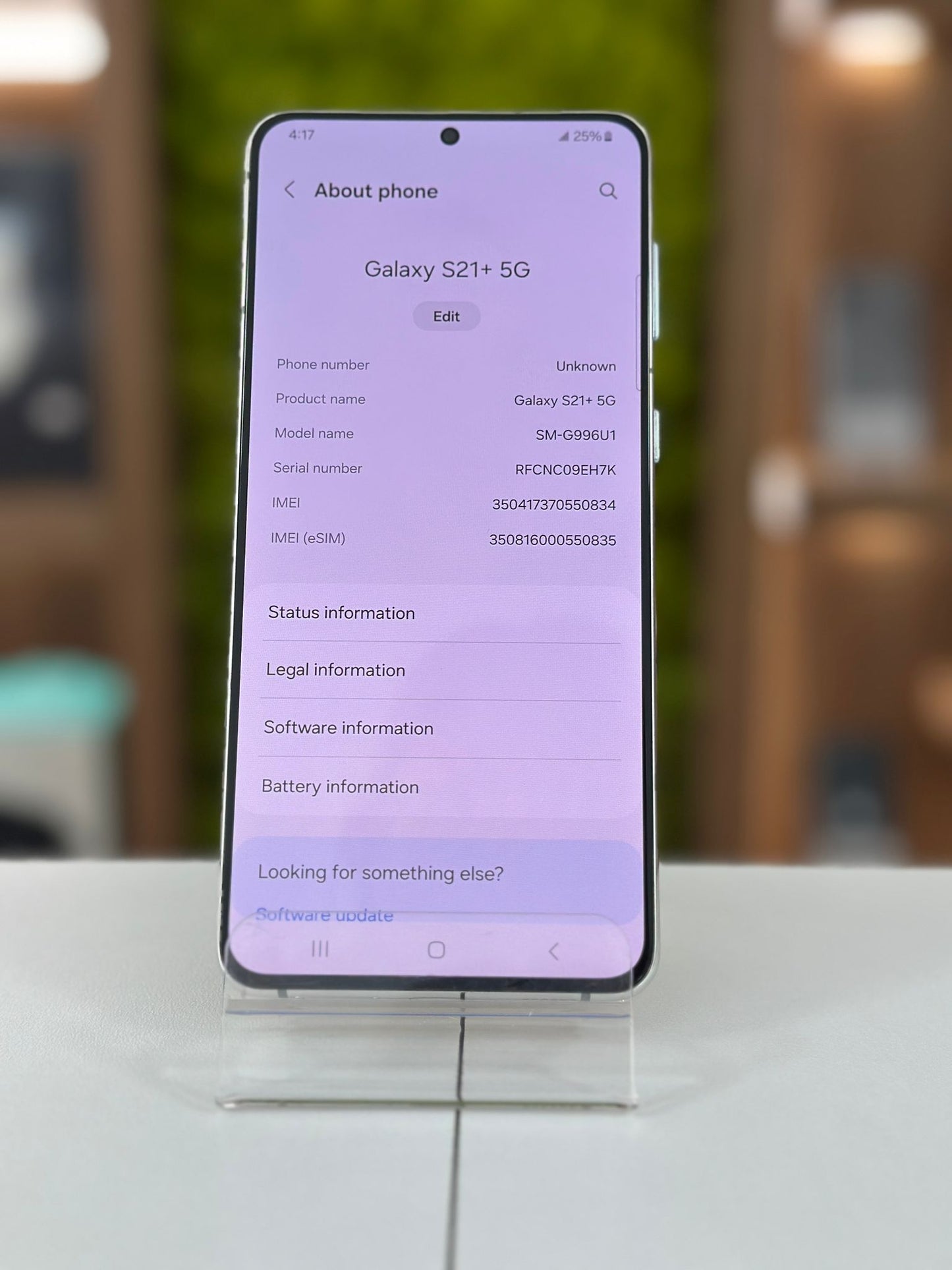 Samsung Galaxy S21+ 5G 128GB 8GB RAM Dual Sim , Cameleon Amethyst