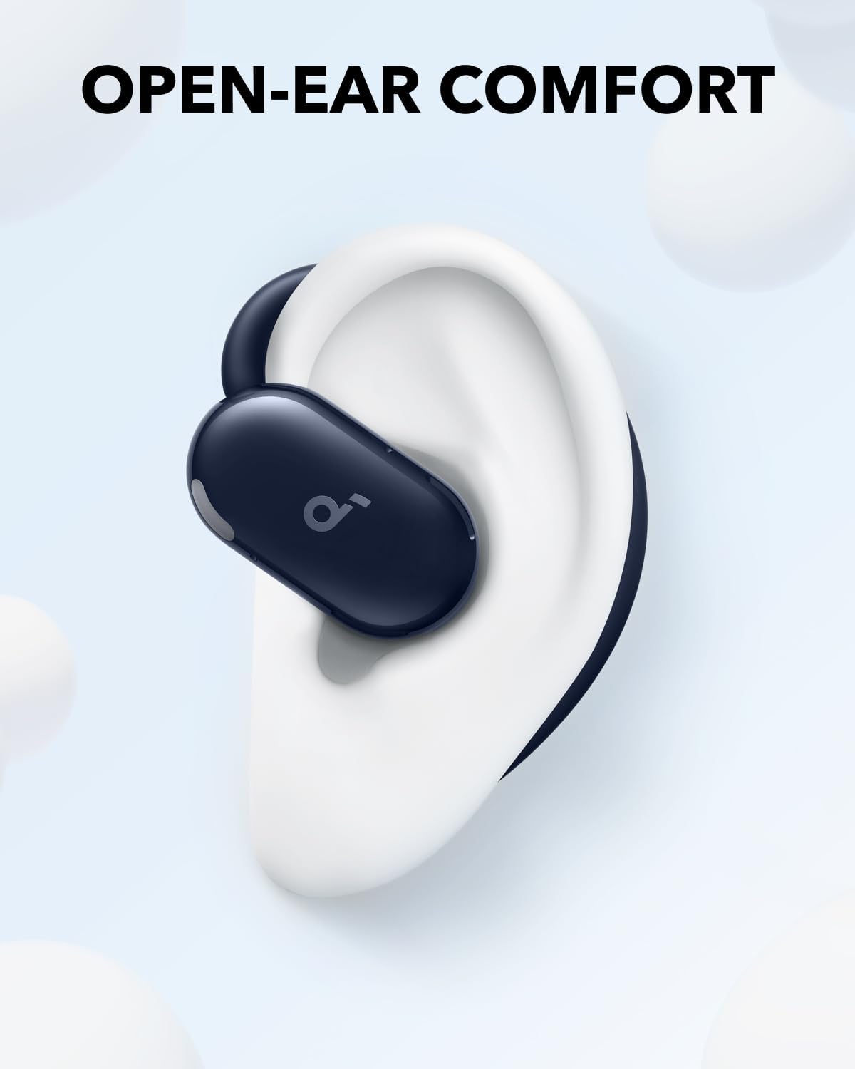 Casti wireless Open-Ear Anker Soundcore V20i, Autonomie 36 ore, IP55, Bluetooth 5.4, Albastru