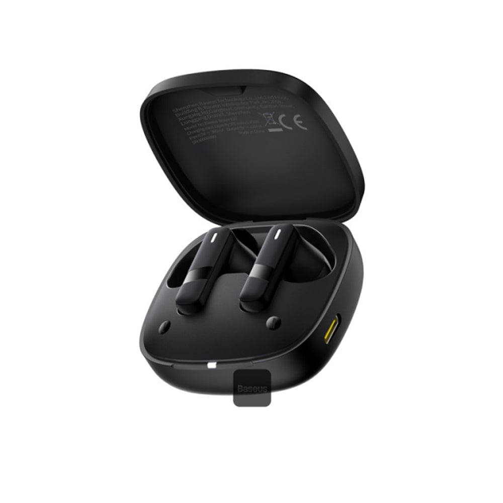 FIXLY l Baseus Casti Wireless Bowie E20 - Bluetooth 5.3, True Wireless, 2 ENC Mics, Powerful Bass, IPX5 - Black