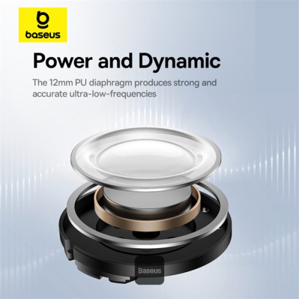 FIXLY l Baseus Casti Wireless Bowie E20 - Bluetooth 5.3, True Wireless, 2 ENC Mics, Powerful Bass, IPX5 - Black