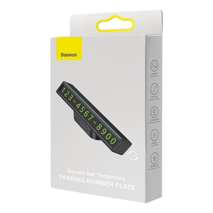 Suport de masina pentru afisarea numarului de telefon, Baseus, Negru.
