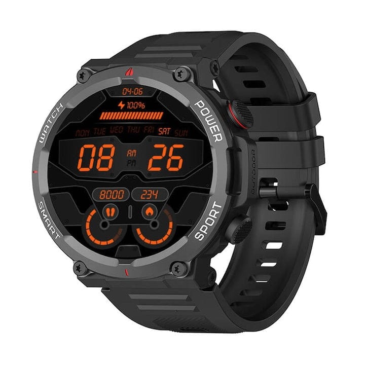 FIXLY l Blackview Smartwatch Blackview W50, Monitorizare Sanatate, Wodoodpornosc IP68, 1.39", Negru, 47.5x14.5mm