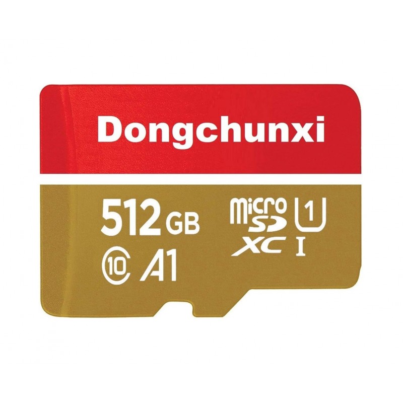 Card Micro SD (Secure Digital) Dongchunxi cu Adaptor SD de 512 GB XC Clasa 10