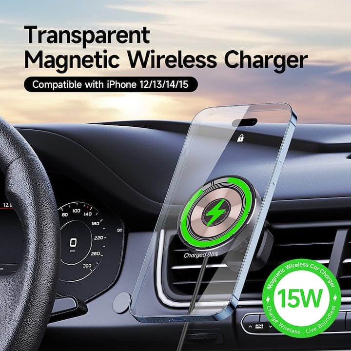 Suport Auto cu Incarcare Wireless, 15W - Duzzona (V2) - negru.