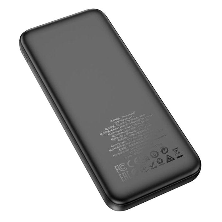 FIXLY l Hoco Baterie Externa Hoco Smart (J111), 2x USB, Type-C, 2A, 10000mAh, Black