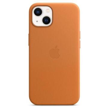 Husa MagSafe Apple Leather Case pentru iPhone 13 Pro Max, Golden Brown