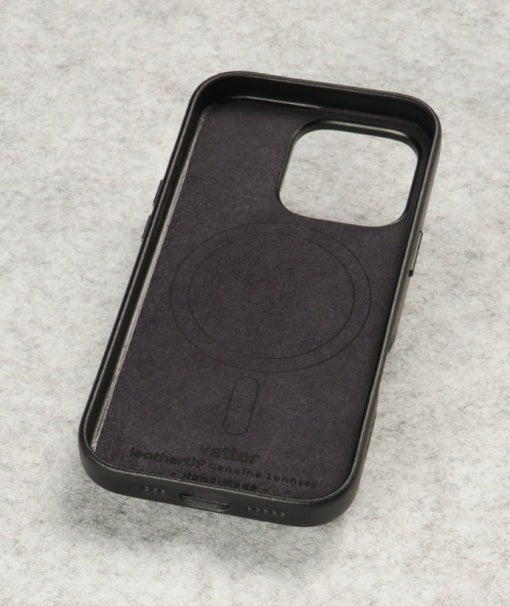 Husa iPhone 16 Pro Max, leatherUP Class, Refined Touch, MagSafe Compatible, Black