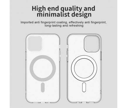 Husă MagSafe Tecshuit Candy Case pentru iPhone 12/12 Pro, Alb
