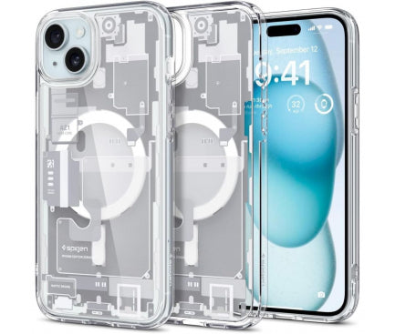 Husa MagSafe Spigen, Ultra Hybrid Zero One pentru Apple iPhone 15, Alba