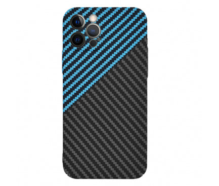 Husa Techsuit Carbonite FiberShell pentru Apple iPhone 12 Pro, Negru cu Bleu