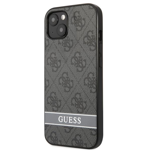 Husa de protectie telefon Guess pentru Apple iPhone 13, PU 4G Stripe Case, Gri