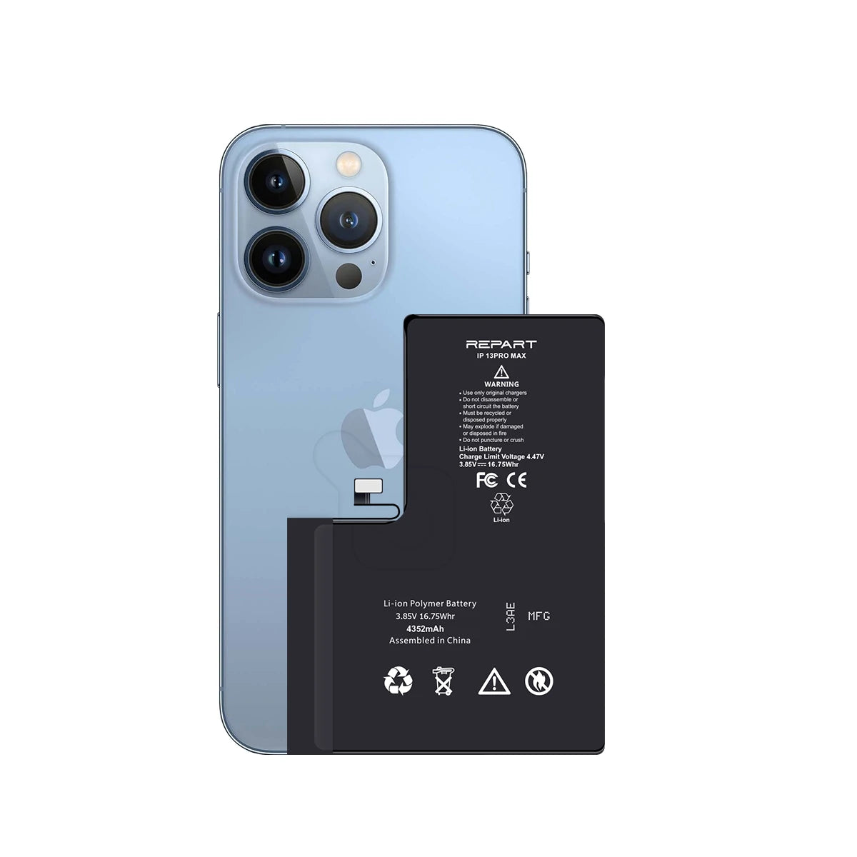 Acumulator Apple iPhone 13 Pro Max, Capacitate marita, 4790 mAh